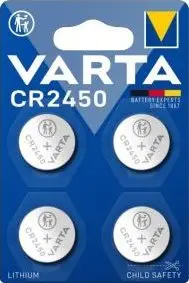 Bateri litium Varta CR2450, 3V, set 4 copë