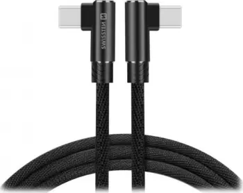 Kabull të dhënash Swissten Arcade USB C në USB C, 1.2m, tekstil, i zi