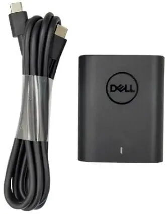 Adapter karikues Dell USB C, 60W, kabllo 1m, i zi