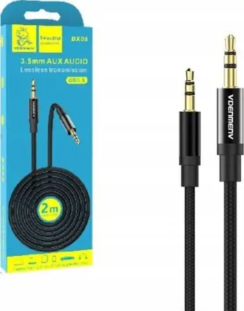 Kabllo audio Denmen DX05, 3.5 mm stereo, 2 m, i zi
