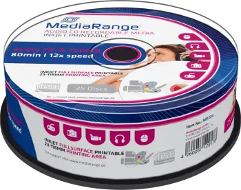 Disqe bosh MediaRange MR224 CD R, 700MB, 80 minuta, 25 copë