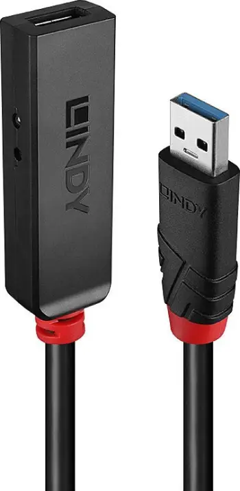 Kabllo zgjatëse USB LINDY 43400, USB 3.0 aktive, 3m, e zezë