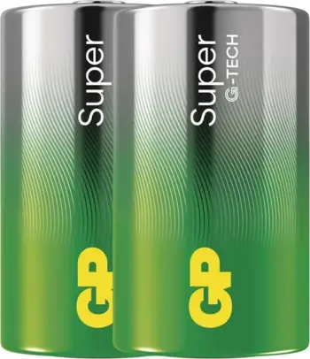 Bateri alkaline GP Super D 03013AETA S2, 1.5V, paketim 2 copë