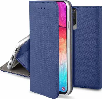 Futera magnetike me kapak për Samsung Galaxy A25 5G, me mbajtëse, me xhep për karta, e zezë