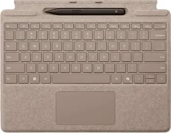 Kapak tastierë Microsoft Surface Pro 10 Type Cover me Slim Pen, me ndriçim, përfshin penë, bezhë
