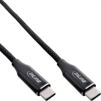 Kabllo magnetike USB-C InLine, USB-C në USB-C, 100W, 1m, e zezë
