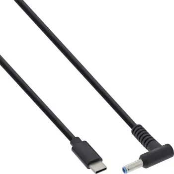 Kabllo karikimi InLine USB Type C në HP Notebook, Power Delivery 65W, 2m, e zezë