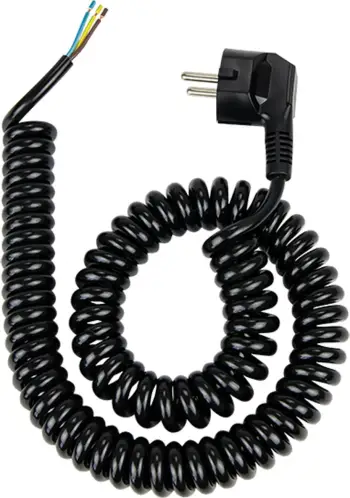 Kabllo spirale Blow Connection S 3, 3m, 3x1.5mm, e zezë