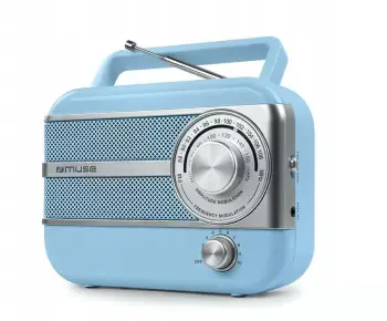 Radio portativ Muse M-056SC, analog, FM MW, blu retro