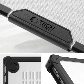 Mbulesë laptopi Tech-Protect SmartShell Pro, për MacBook Pro 14", me stendë, transparente