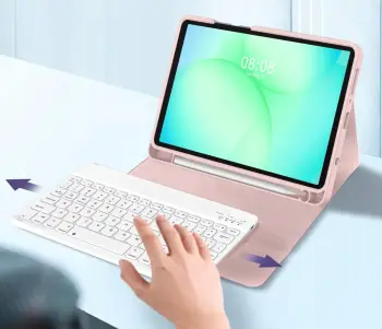 Kuti mbrojtëse me tastierë Bluetooth Tech-Protect SmartCase Pen për Samsung Galaxy Tab A9 Tab A11, me mbështetje, e zezë