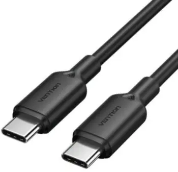 Kabllo USB Vention Type C në Type C, 2m, 3A, e zezë