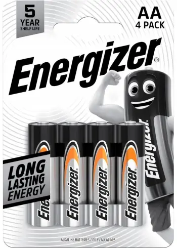 Bateri alkaline Energizer Everyday AA, paketim 4 copë