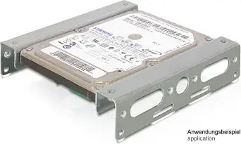 Komplet montimi DeLOCK 18105, adapter 2.5" në 3.5", për SSD dhe HDD, i zi