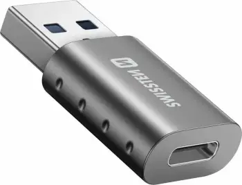 Adapter USB Swissten, USB 3.0 në USB C, transfer i të dhënave dhe karikim, i zi