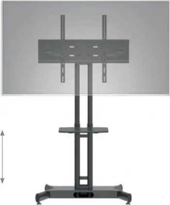 Karrocë stand TV Hagor HP Twin Stand HD, 55-84", deri 90kg, e zezë