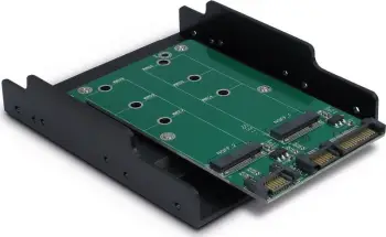Adapter i brendshëm Inter-Tech KT005B, për 2x SSD M.2 SATA, montim 3.5", i zi