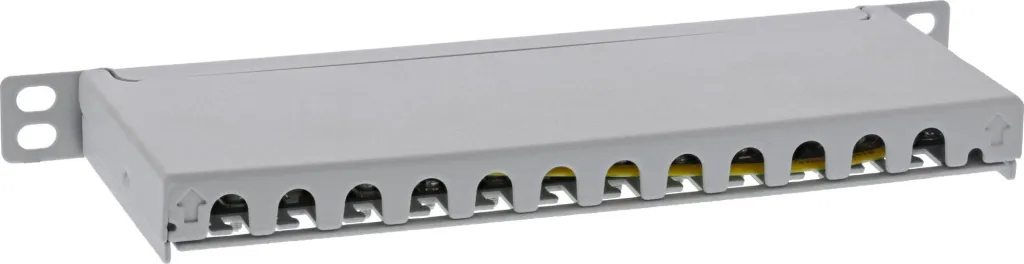Patch panel InLine 10", Cat.6A, 12 porta, gri e hapur - 2