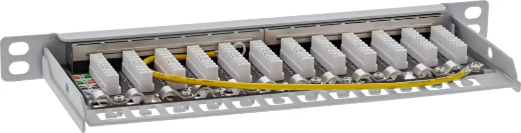 Patch panel InLine 10", Cat.6A, 12 porta, gri e hapur - 4