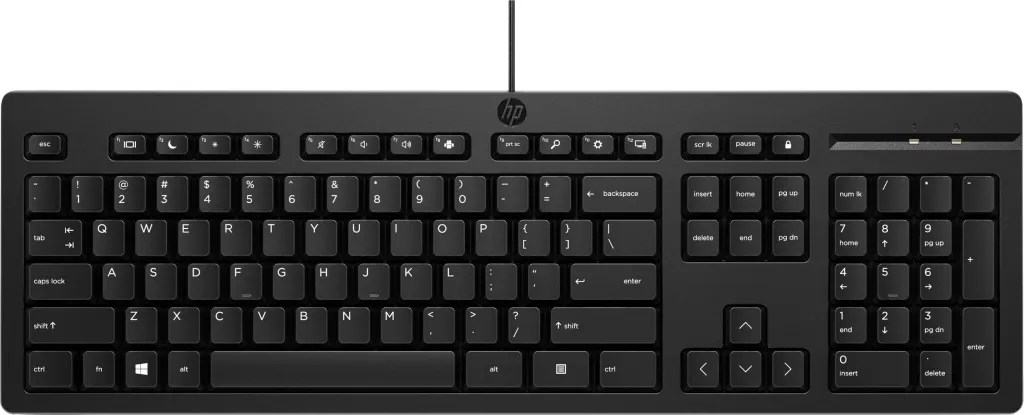 Tastierë HP 125 G2, me kabllo, layout 100, e zezë - 1