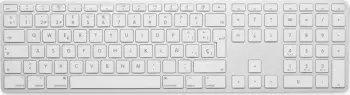 Tastierë Bluetooth LMP WKB-1243, 110 taste ISO, për Mac dhe iOS, spanjolle, argjend