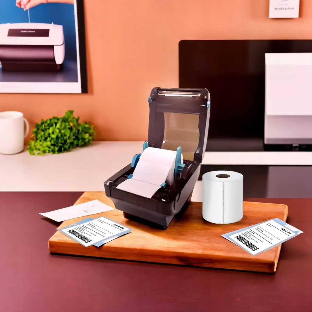 Printer termik etiketa Zenwire TD-401, WiFi Bluetooth USB, i bardhë - 3