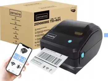 Printer termik etiketa Zenwire TD-401, WiFi Bluetooth USB, i bardhë
