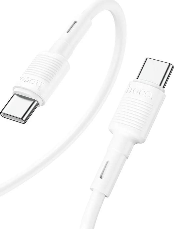 Kabllo karikimi Hoco X83, Type C në Type C, 60W PD 3A, 1m, e bardhë - 1