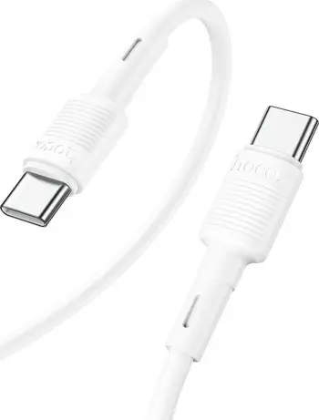Kabllo karikimi Hoco X83, Type C në Type C, 60W PD 3A, 1m, e bardhë