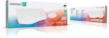 Set tastierë dhe maus Connect IT CKM-7804-CS, wireless, layout CZ SK, i bardhë