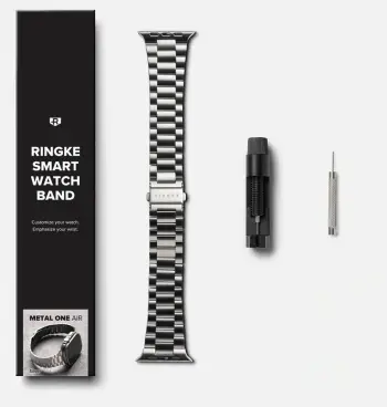 Byzylyk për Apple Watch Ringke Metal One Air, 49 46 45 44 42mm, metalik, i hollë