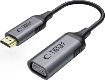 Adapter HDMI në VGA Tech-Protect UltraBoost, Full HD 1080p 60Hz, i zi