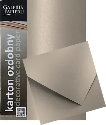 Karton dekorativ Galeria Papieru Pearl, A4, 250g, argjend çelik
