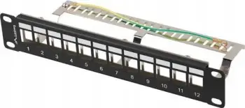 Panel patch Lanberg PPU5-9012-B, 12 porte, 1U 10", FTP, i zi