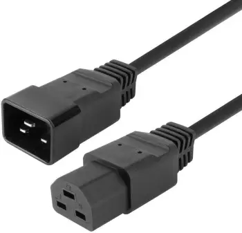Kabllo rryme Microconnect C20 në C21, 16A, 3m, e zezë