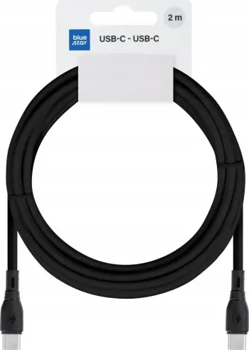 Kabllo karikimi Blue Star Eco PJ73-14-3, USB-C në USB-C, 3A 60W, 2m, e zezë
