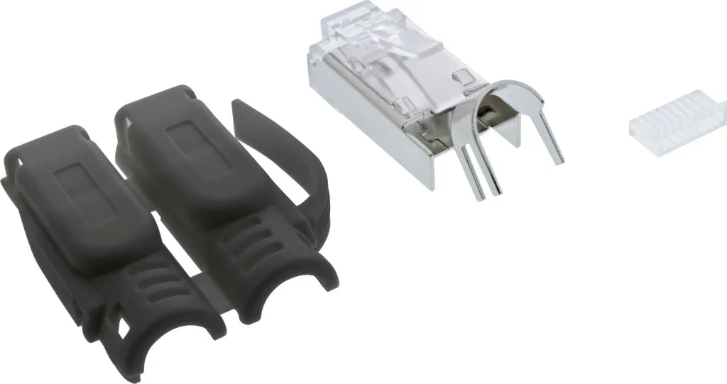 Prizë rrjeti InLine Crimp Plug Cat.6A RJ45, e mbrojtur, set 10 copë, e zezë - 2
