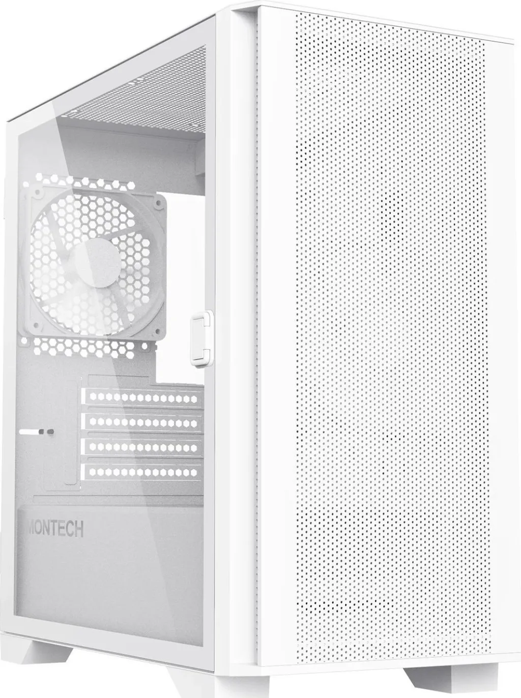 Kase kompjuteri Montech AIR 100 LITE, MicroATX, xham i temperuar, e bardhë - 1