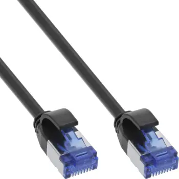 Kabllo rrjeti InLine Slim Cat.6A, S/FTP, PoE, 1.5m, i zi
