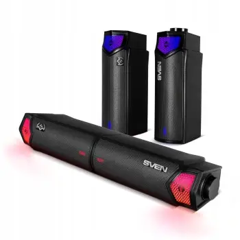 Altoparlant kompjuteri Sven Soundbar Mini SB-G1450, USB, ndriçim RGB, i zi