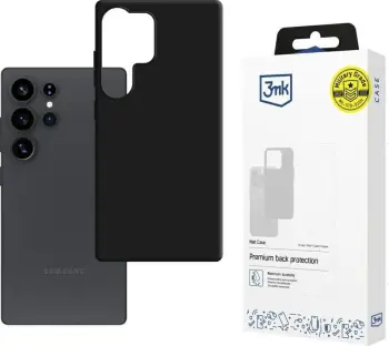 Këllëf telefoni 3mk Matt Case për Samsung Galaxy S25 Ultra, TPU, mat, i zi