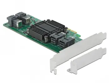Kartë kontrolluese Delock PCI Express x8, 4x NVMe U.2 SFF 8643, PCIe 3.0, profil i ulët