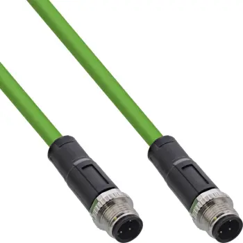 Kabull industrial rrjeti InLine M12, 4-pin D-coded, PUR, 10m