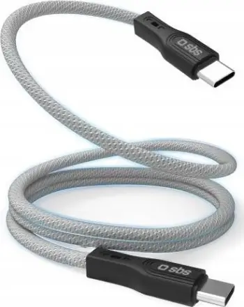 Kabllo USB C në USB C SBS, 1m, USB 3.2 Gen 1 60W, gri