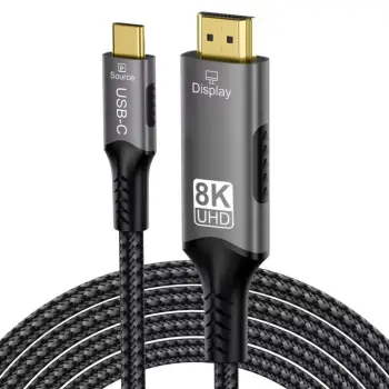 Kabllo video PremiumCord KU31HDMI27, USB C në HDMI, 2m, 8K, gri