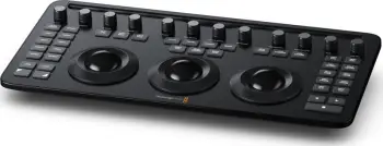 Panel kontrolli Blackmagic DaVinci Resolve Micro Color Panel DE, për ngjyrosje video, kompakt, i zi