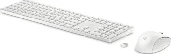 Set tastierë dhe maus HP 655, wireless 2.4 GHz, QWERTZ gjerman, i bardhë