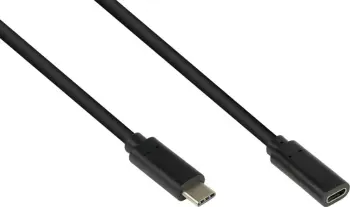 Kabllo zgjatëse USB Good Connections USB 3.2 Gen 2, USB C plug në socket, 0.5m, e zezë
