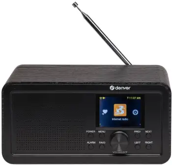 Radio interneti Denver DIR-200, DAB+/FM, WiFi dhe Bluetooth, mono, e zezë
