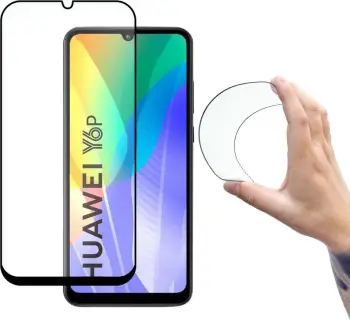 Folie mbrojtëse Wozinsky Full Cover Flexi Nano, për Huawei Y6p, xham i temperuar, kornizë e zezë